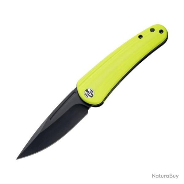 Couteau Linerlock Molsect Orbit Lame Acier 14C28N Manche G10 Vert Jaune MLS1066GY