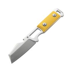 Couteau Fixe Molsect Noiz Lame Acier 14C28N Manche G10 Jaune &Eacute;tui Kydex MLS101SY