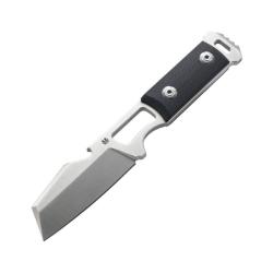 Couteau Fixe Molsect Noiz Lame Acier 14C28N Manche G10 Noir &Eacute;tui Kydex MLS101B