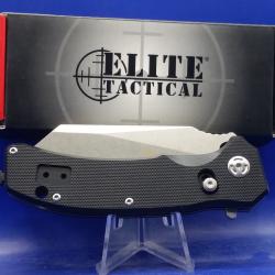 Couteau Pliant Elite Tactical Lame Acier D2 Manche G10 Rapid Lock ETFDR014