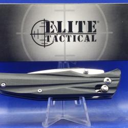 Couteau Pliant Elite Tactical Lame Acier Inoxydable Manche G10 Rapid Lock ETFDR009