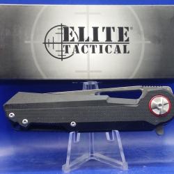Couteau Pliant Elite Tactical Reticle Lame Acier D2 Manche G10 Linerlock ETFDR004BRD