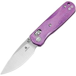 Couteau Pliant Bestechman Sprite Lame Acier M390 Manche Titane Violet Button Lock BTKMK21H