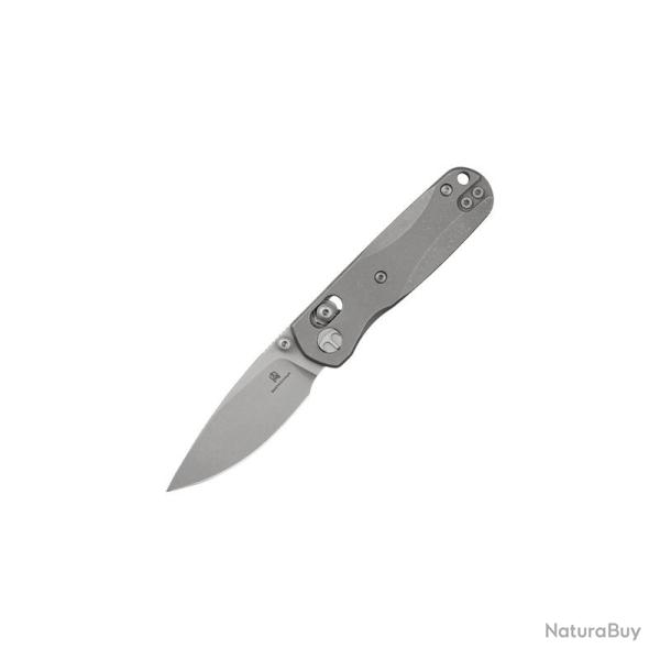 Couteau Pliant Bestechman Sprite Lame Acier M390 Manche Titane Stonewash Button Lock BTKMK21D
