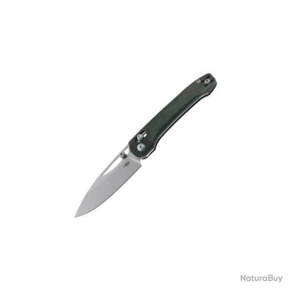 Couteau Pliant Bestech Cobber Lame Acier 14C28N Manche Micarta Vert Bar Lock BTKG68D