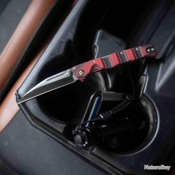 Couteau Pliant Cold Steel Frenzy II Lame Acier CPM-3V Manche G10 Rouge et Noir Tri-Ad CSFL35FRNRDSA