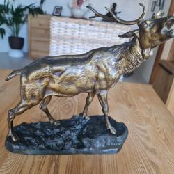 Charles VALTON- "Cerf au brame".Bronze XIX&egrave;me.35cm.