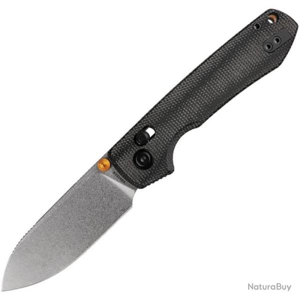 Couteau Vosteed Raccoon 2.0 ModSwap Lame Acier Nitro-V Manche Micarta Noir Crossbar Lock VOSA4906