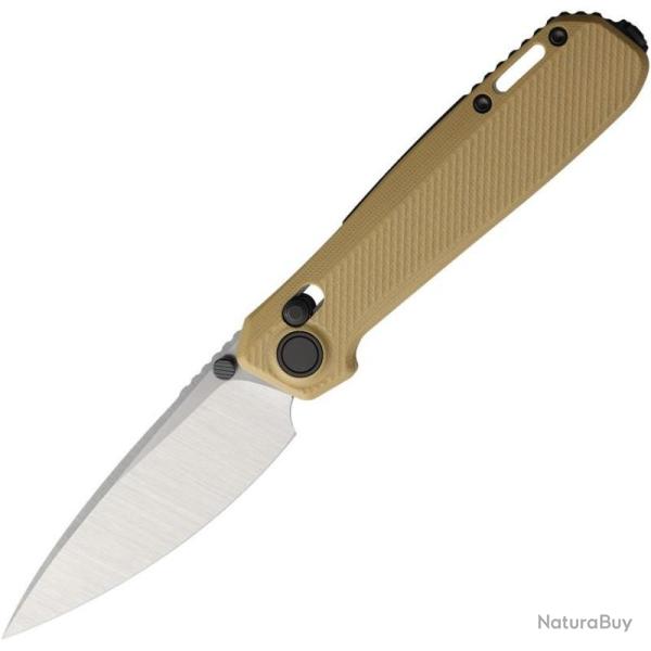 Couteau Karbon Terminal Tan Manche G10 Lame Acier 14C28N Satin Crossbar Lock KARB127