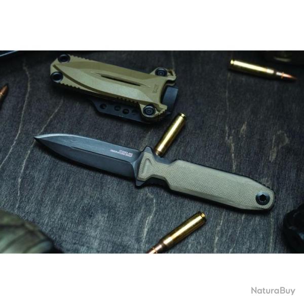 Couteau SOG Pentagon FX Covert FDE Lame Acier S35VN Manche Tan G10 Etui Ta�wan SOG17610457