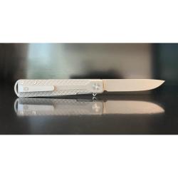 Couteau Karbon Beatnik Manche Titane Lame Acier CPM-20CV Stonewash Framelock KARB110