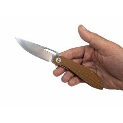 Couteau Pliant Maratac BXTR Lame Acier 8Cr13MoV Manche G10 Tan Italie MAR128