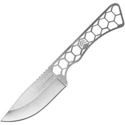 Couteau Fixe Cimo IC1801 Lame Acier 420 Manche Inox &Eacute;tui Nylon Br&eacute;sil CCMIC1801