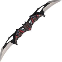 Couteau Falcon Bat Linerlock A/O Lame Acier Inox Bicolore Manche ABS Noir FLNFD10971