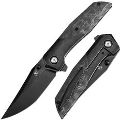 Couteau Kansept Deadite Lame Acier S35VN Manche Titane Fibre de Carbone Rose Frame Lock K1081A6