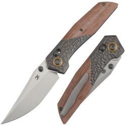 Couteau Pliant Kansept Deadite Lame Acier 154CM Manche Aluminium Micarta Crossbar Lock T1081V1