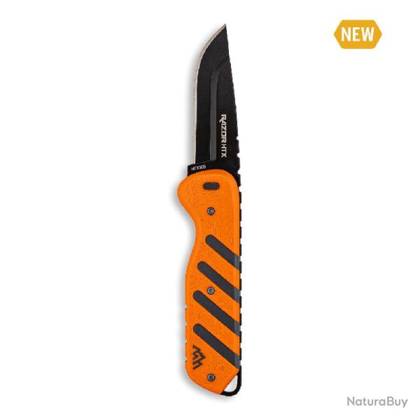 Couteau Fixe Outdoor Edge Razor HTX 3.0 Lame Acier 420J2 Manche Gris Etui OEHTX30B6C