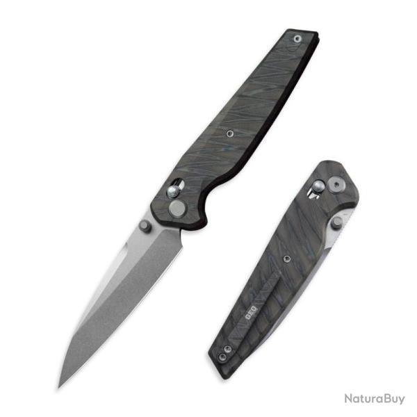 Couteau GEO Knife Fantasm Lame Drop Point Acier M390 Manche Titane Flamm� Crossbar Lock GEO2505B