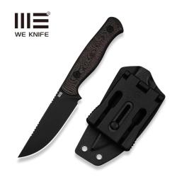 Couteau We Knife Notchline Lame Acier CPM S35VN Manche Fibre de Carbone Copper &Eacute;tui Kydex WE250472