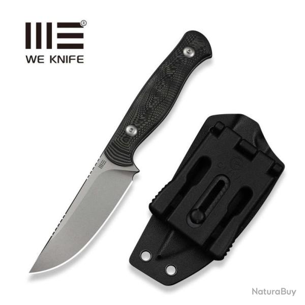 Couteau We Knife Notchline Lame Acier CPM S35VN Manche Fibre de Carbone Rose �tui Kydex WE250471