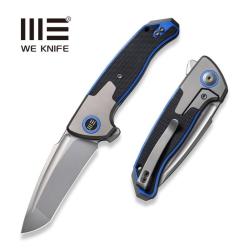 Couteau Pliant We Knife Press Check Lame Tanto Acier CPM-20CV Manche Titane G10 Bleu Frame WE20078A2
