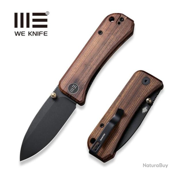 Couteau Pliant We Knife Banter Lame Acier CPM S35VN Manche Bois Cuibourtia Liner Lock WE2004K