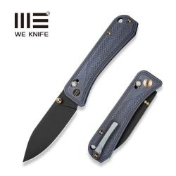 Couteau Pliant We Knife Bougie Banter Lame Acier S45VN Manche Titane Bleu Crossbar Lock WE240091