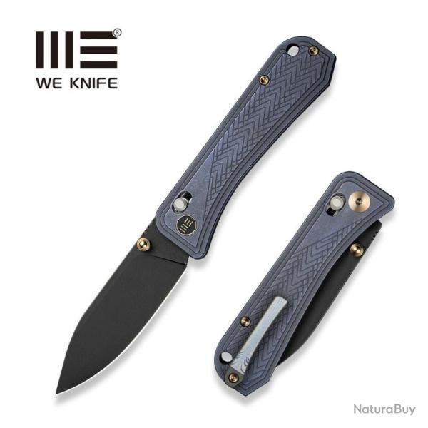 Couteau Pliant We Knife Bougie Banter Lame Acier S45VN Manche Titane Bleu Crossbar Lock WE240091