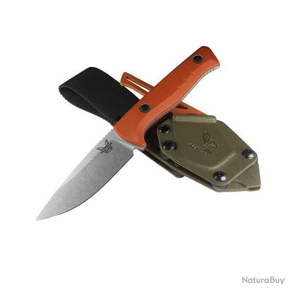 Couteau fixe Benchmade Combo SlipRidge Fixed Rust Orange Slipridge