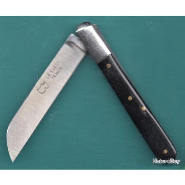 LANGRES grav� INITIALES lame couteau noir 8cm