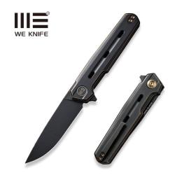 Couteau Pliant We Knife Navo Lame Acier CPM-20CV Manche Titane Bronze Noir Liner Lock WE220263