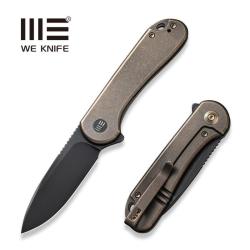Couteau Pliant We Knife Elementum Lame Acier CPM-20CV Manche Titane Bronze Frame Lock WE18062X4