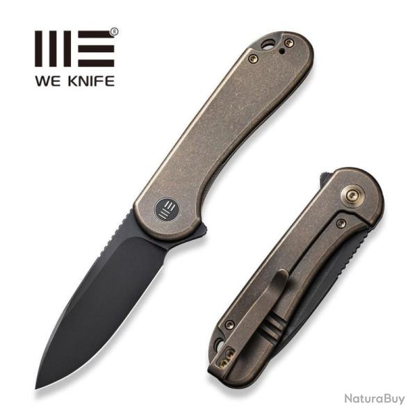 Couteau Pliant We Knife Elementum Lame Acier CPM-20CV Manche Titane Bronze Frame Lock WE18062X4