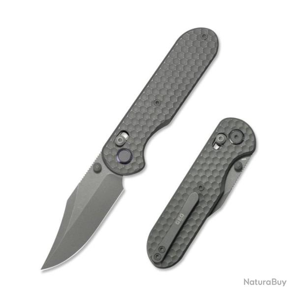 Couteau Pliant GEO Knife Ethereal Cutter Lame Acier M390 Manche Titane Crossbar Lock GEO2401C