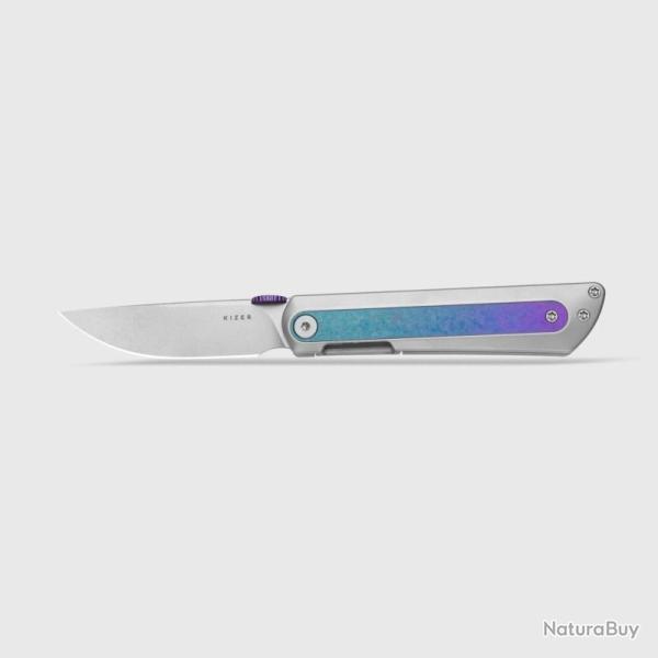 Couteau Pliant Kizer Quoll Lame Acier S45VN Manche Titane Cristallis� Frame Lock KI3733A2