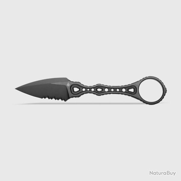 Couteau de D�fense Kizer Defensor Lame Acier M390 Manche Acier Anneau �tui Kydex KIZXFB02A1