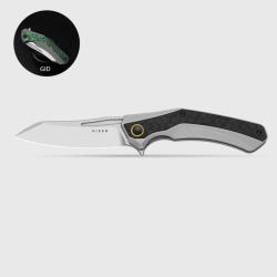 Couteau Pliant Kizer Draca Lame Acier S45VN Manche Aluminium Fibre de Carbone Liner Lock KI4751A1
