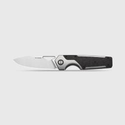 Couteau Kizer Serpentine Lame Acier Elmax Manche Titane Fibre de Carbone Frame Lock KI3759FDA1