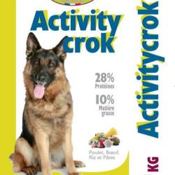 Aliment chien chasse Activity Crok 28/10 sac 20 Kg livraison Bas-Rhin