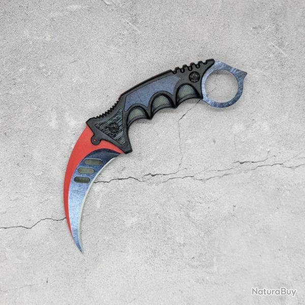 Couteau Karambit Autotronic CS2 IRL - Lame aff�t�e en acier inox - R�plique taille r�elle