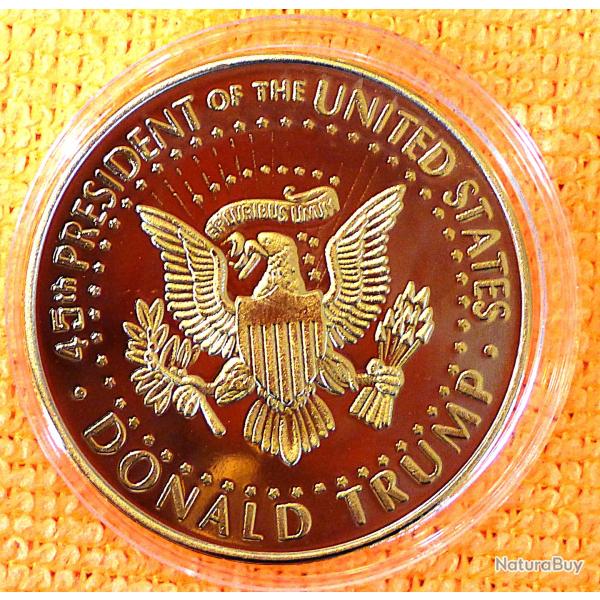 SPLENDIDE MONNAIE COLLECTIONNER - TRANCHE LISSE - NEUVE SOUS CAPSULE - PRESIDENT TRUMP ANNEE 2024-