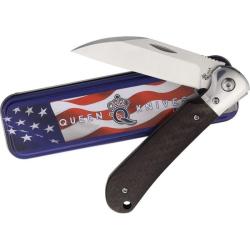 Couteau Pliant Queen Cutlery 84 Pattern Lame Acier M390 Manche Fibre de Carbone USA QCF84