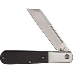 Couteau Pliant Queen Cutlery Large Barlow Lame Acier M390 Manche Fibre de Carbone USA QCF180