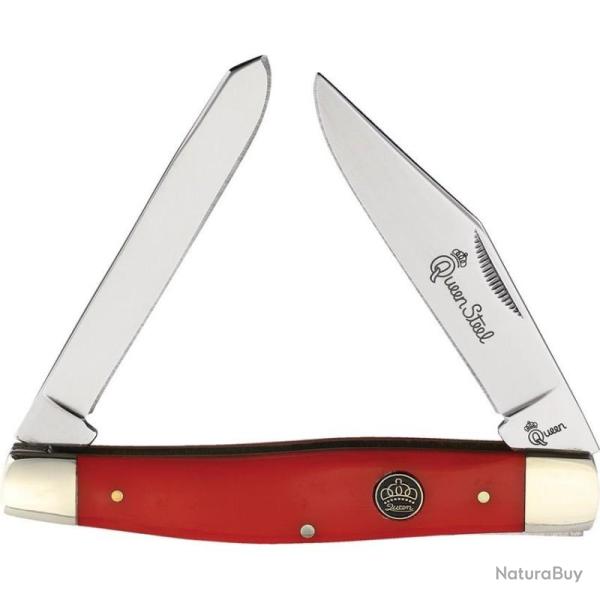 Couteau Pliant Queen Cutlery Moose Lame Acier Inox Manche Synth�tique Rouge QN52R
