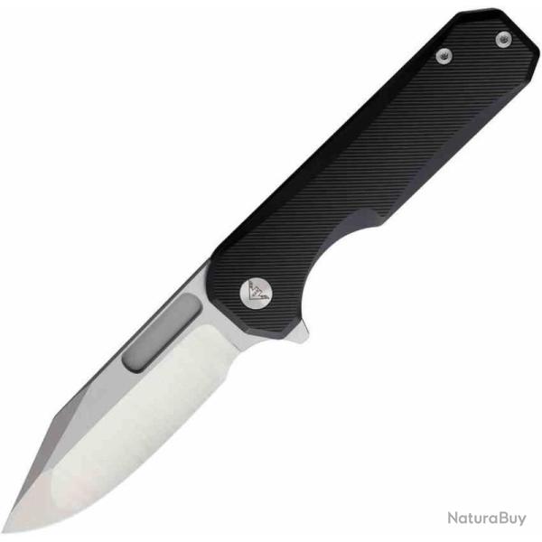 Couteau Ameight Knives Preyert II Lame Acier M390 Manche Titane Noir Framelock AME006WBK
