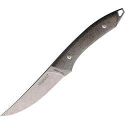 Couteau Fixe Mercury Trek Lame Acier N690 Manche Micarta toile verte Etui Cuir Italie MER25CVC