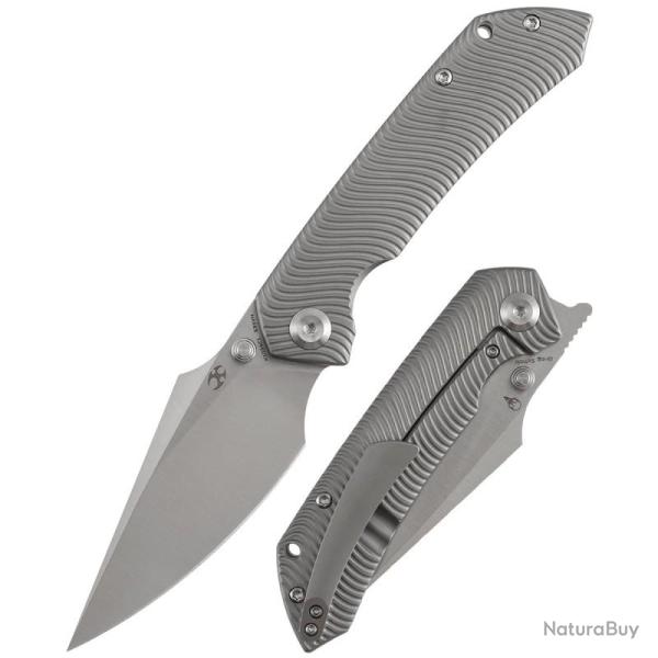 Couteau Kansept Fenrir Lame Acier CPM S35VN Manche Titane Grenaill� Framelock K1034C1