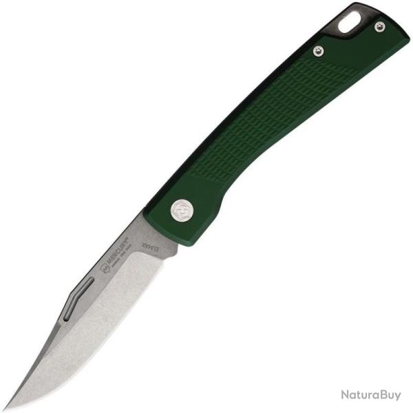 Couteau Mercury Luc Lame Acier Elmax Manche Aluminium Vert Slip Joint Italie MER9LUCVC