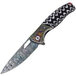 Couteau Pliant ElitEdge Lame Acier 8Cr13MoV Manche Micarta Noir Linerlock EE10B036BK