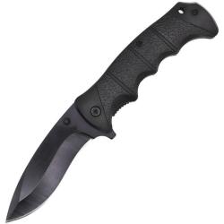 Couteau Pliant ElitEdge Lame Acier Inox Manche Nylon Noir Linerlock A/O EE10924BK